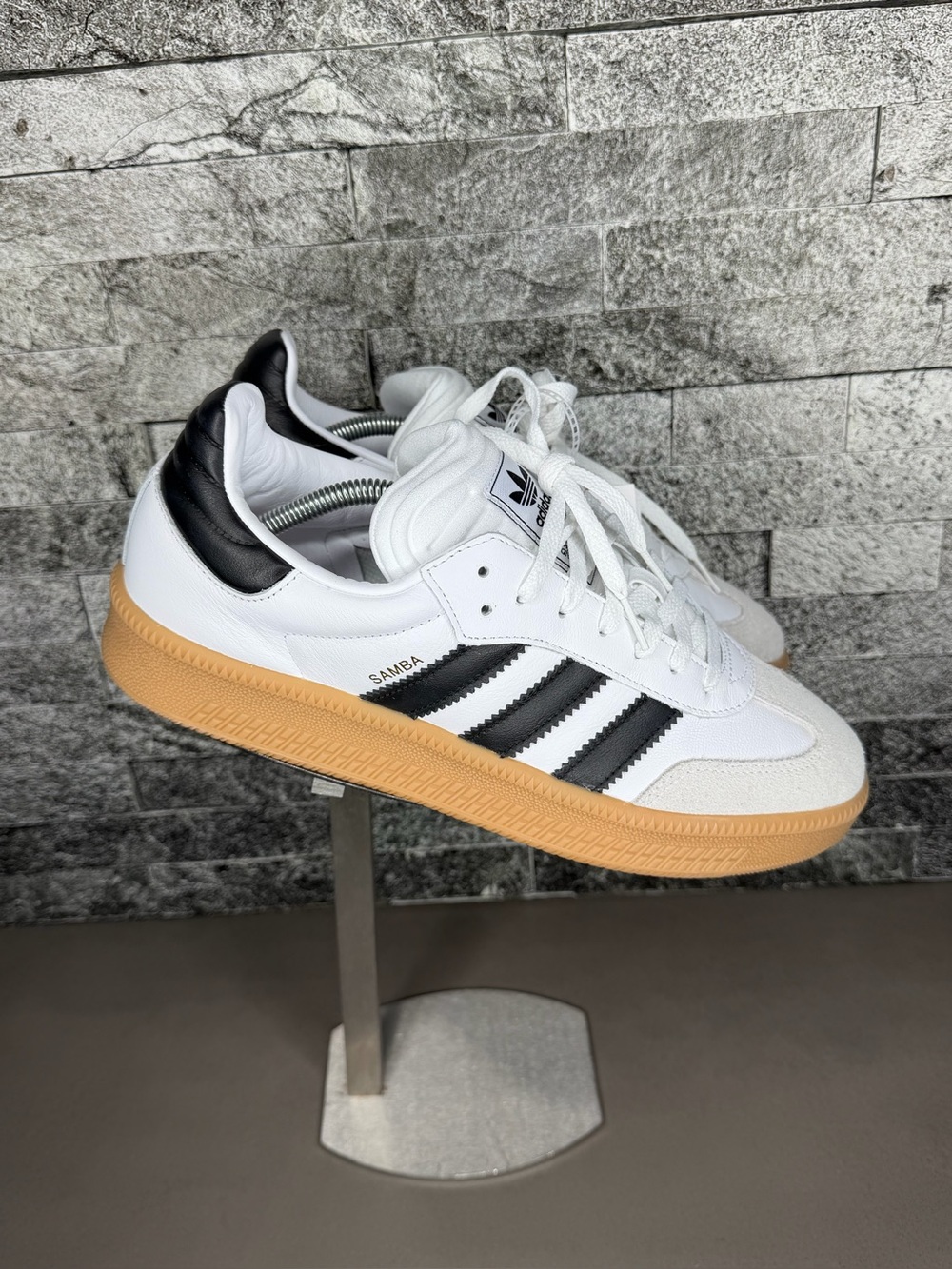 Adidas Samba White/Black/Gum Sole Fashion Sneakers - 11